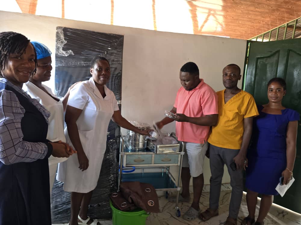 Equipment unpacked for Somanya Polyclinic