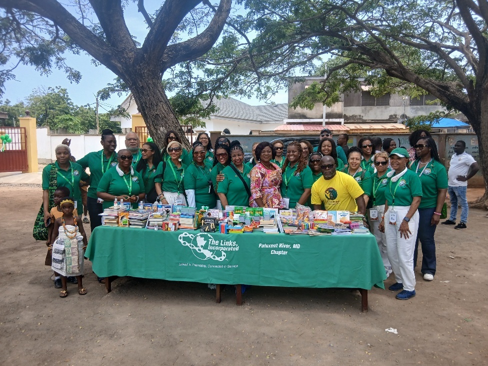 The Patuxent River (MD) Chapter of The Links, Incorporated with books for Twedaase Primary School